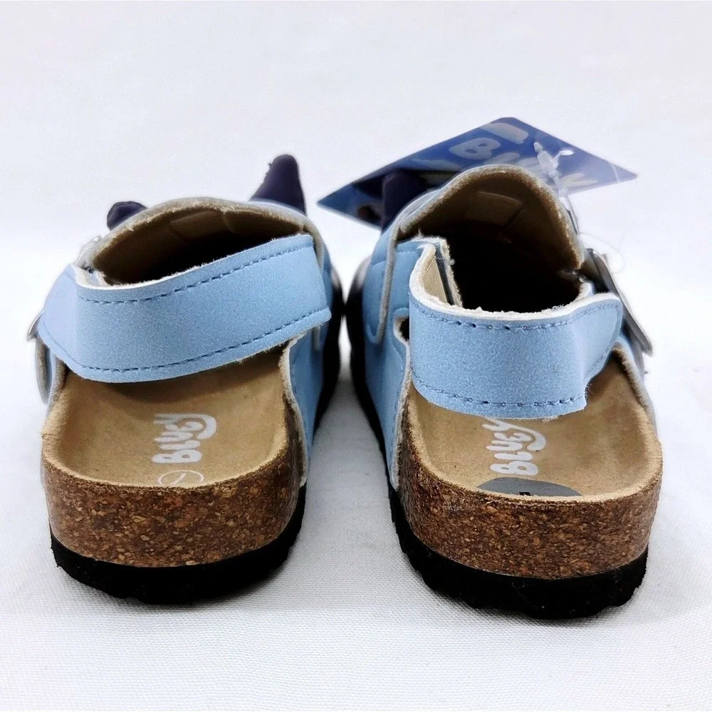 NWT Bluey Toddler Footbed Sandals with 3D Ears - Size 7